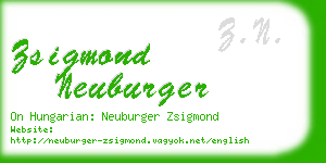 zsigmond neuburger business card